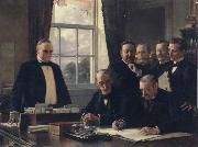 Theobald Chartran Signing of the Peace Protocol Between Spain and the United States china oil painting reproduction